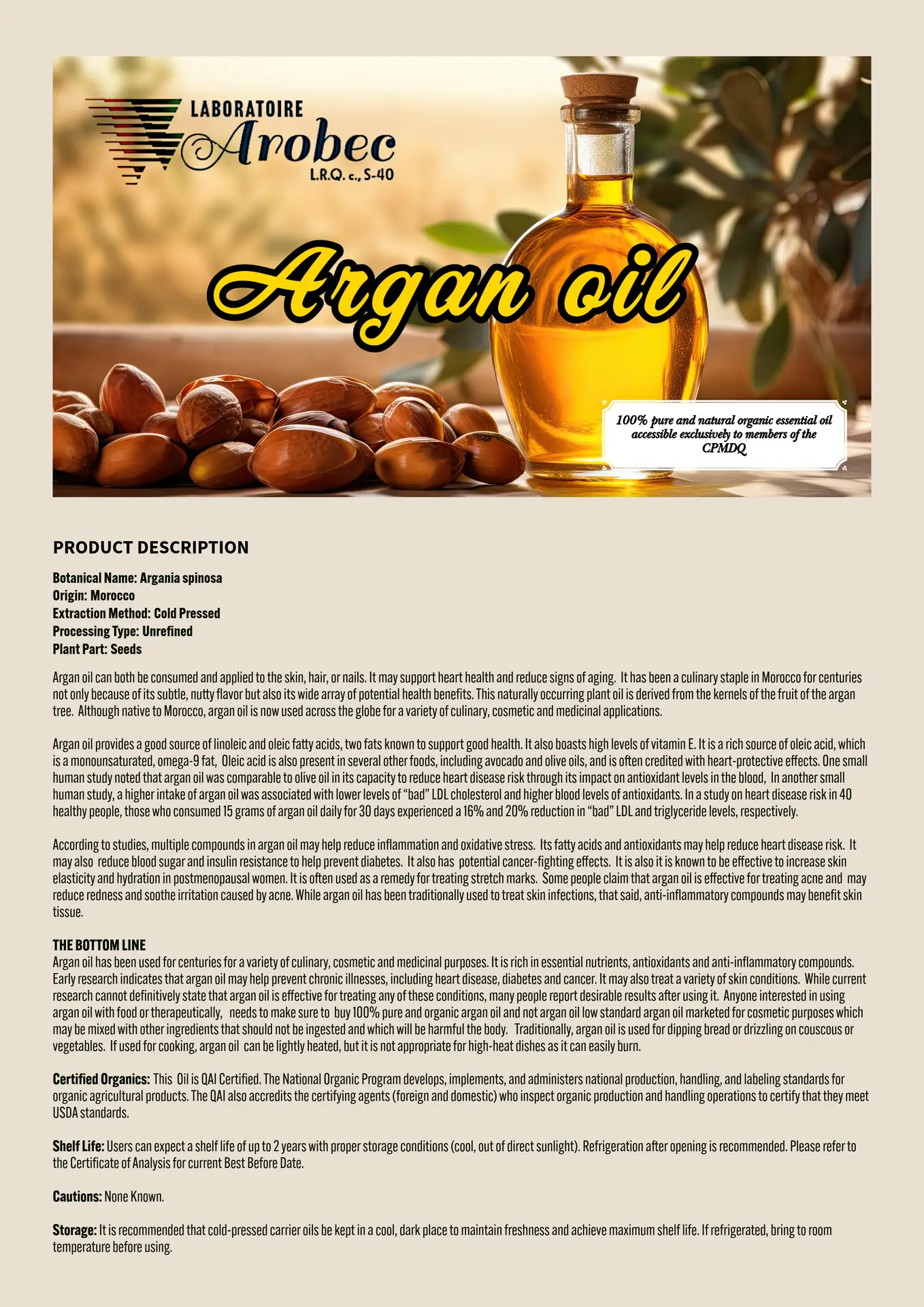 ARGAN 50ml Organic Oil - Image 2
